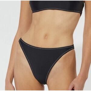 SOLID & STRIPED x Sloane Stephens Bikini Bottoms Size Large Black The Jayden NWT